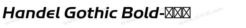 Handel Gothic Bold字体转换